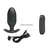 Kelly Plug Anal wiederaufladbarer Vibrator Schwarz von Pretty Love Bottom | Fesselliebe.de