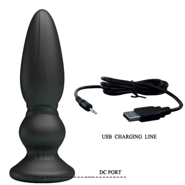 Leistungsstarker Vibrator mit Fernbedienung, Analstecker, Schwarz von Mr Play | Fesselliebe.de