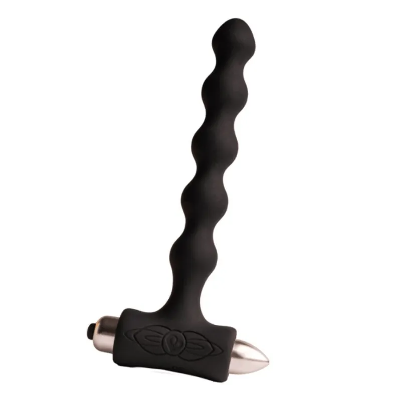 Petite Sensations Pearls Anal Plug Vibrator Schwarz von Rocks-Off | Fesselliebe.de