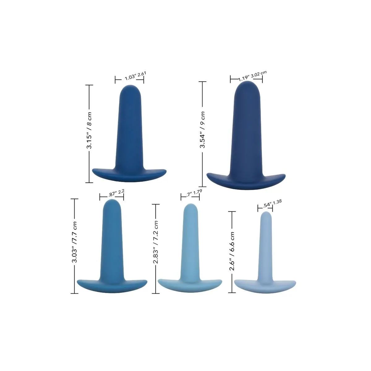 Tragbares Anal-Trainingsset 5 Teilig von Calexotics | Fesselliebe.de