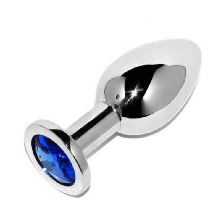 Analstecker Diamant Blau Klein 5,71 cm von Metal Hard | Fesselliebe.de