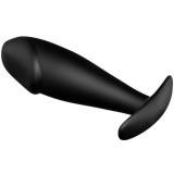 Anal Plug Silikon Penisform Schwarz von Pretty Love Bottom | Fesselliebe.de