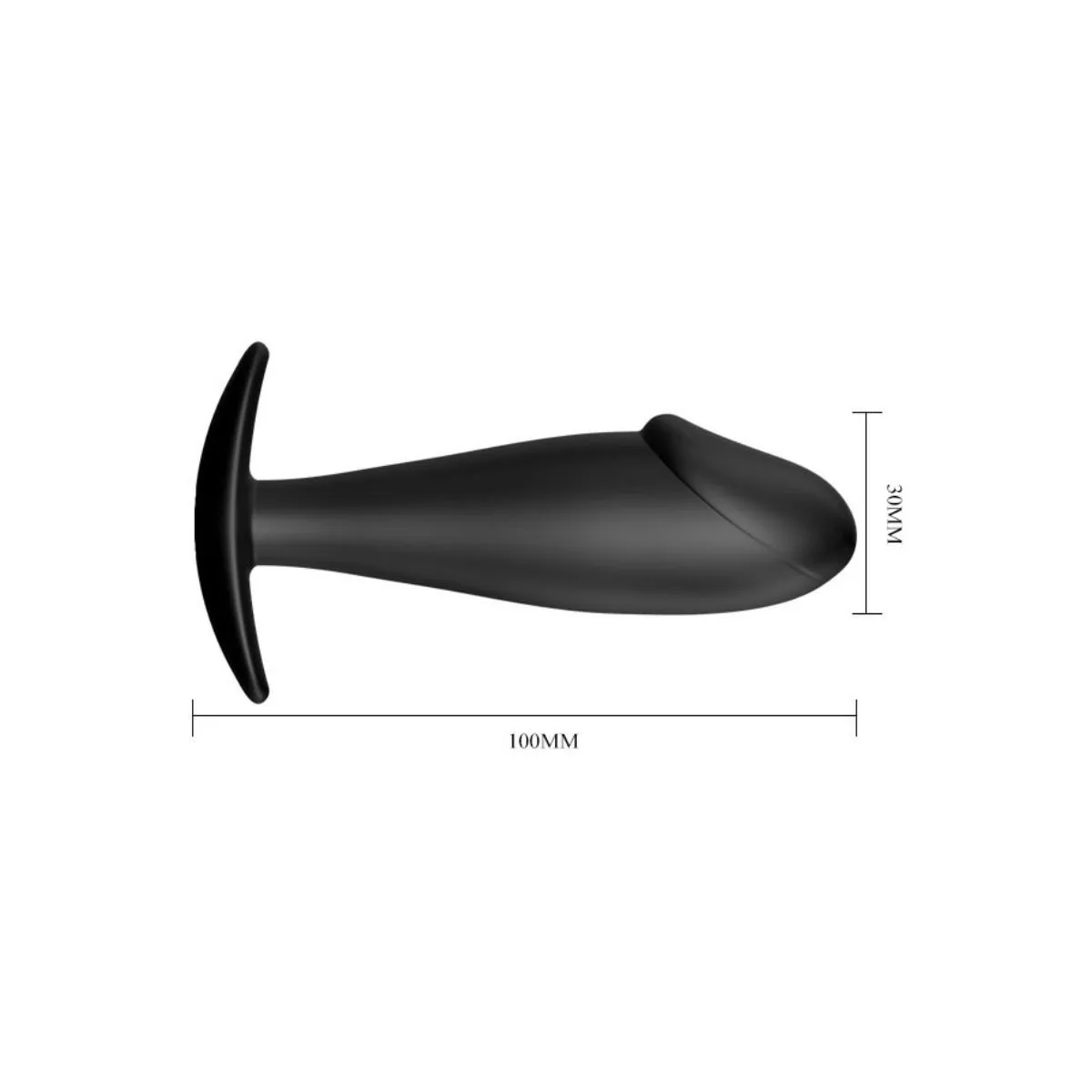 Anal Plug Silikon Penisform Schwarz von Pretty Love Bottom | Fesselliebe.de