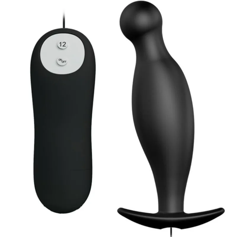 Silikon Analplug 12 Vibrationsmodi Schwarz von Pretty Love | Fesselliebe.de
