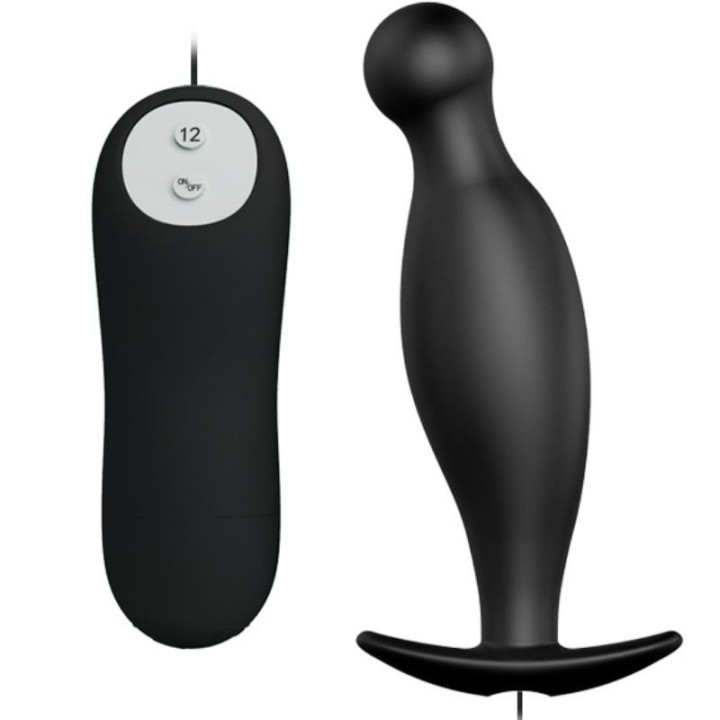 Silikon Analplug 12 Vibrationsmodi Schwarz von Pretty Love | Fesselliebe.de
