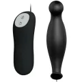 Silikon Analplug 12 Vibrationsmodi Schwarz von Pretty Love