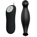 Silikon Analplug 12 Vibrationsmodi Schwarz von Pretty Love | Fesselliebe.de