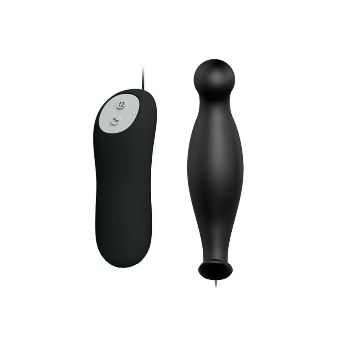 Silikon Analplug 12 Vibrationsmodi Schwarz von Pretty Love | Fesselliebe.de