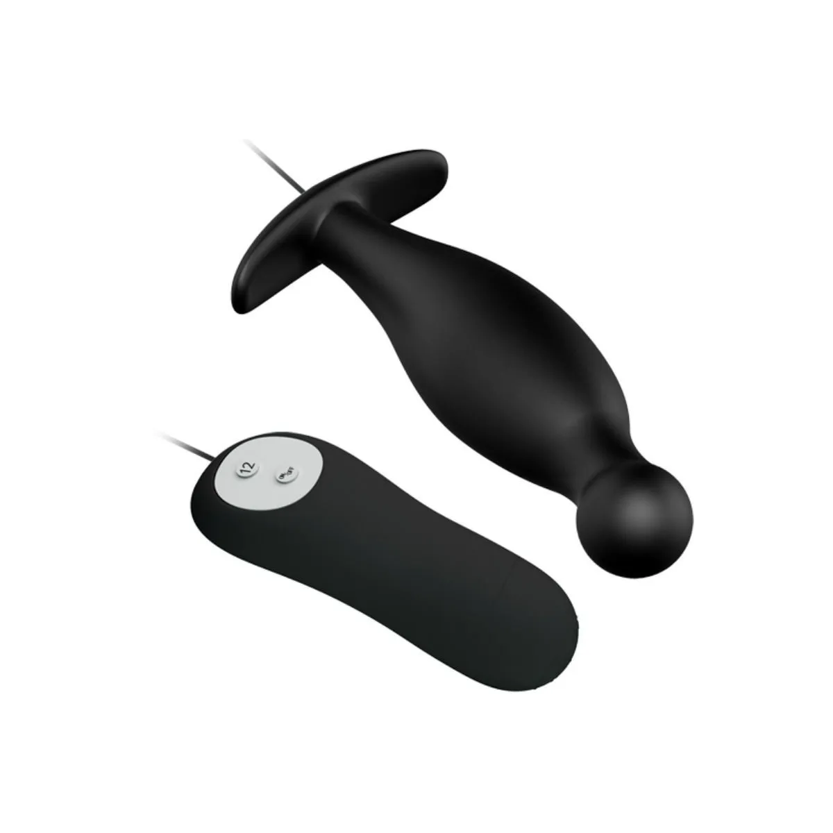 Silikon Analplug 12 Vibrationsmodi Schwarz von Pretty Love | Fesselliebe.de