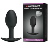 Silikon Analplug 6,5 cm Schwarz von Pretty Love Bottom | Fesselliebe.de