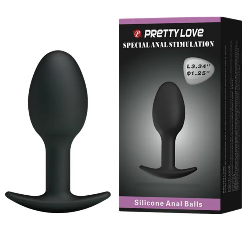 Silikon Analplug 6,5 cm Schwarz von Pretty Love Bottom | Fesselliebe.de