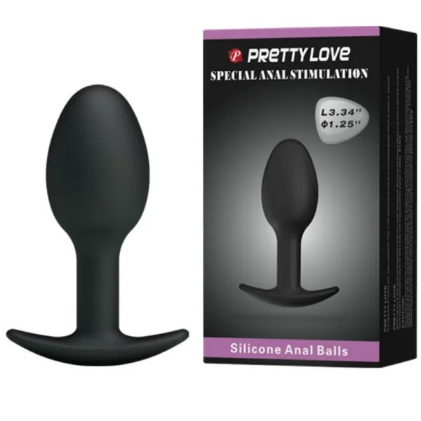 Silikon Analplug 6,5 cm Schwarz von Pretty Love Bottom | Fesselliebe.de