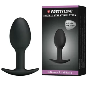 Silikon Analplug 6,5 cm Schwarz von Pretty Love Bottom | Fesselliebe.de