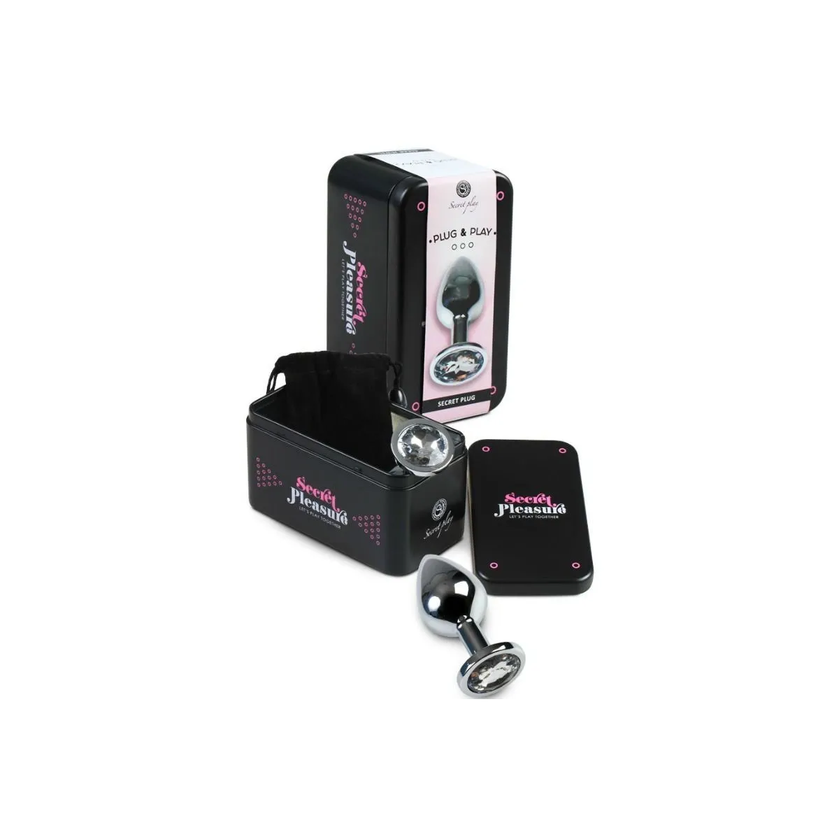 Analplug aus Transparentem Aluminium, 8 cm von Secretplay Toys | Fesselliebe.de