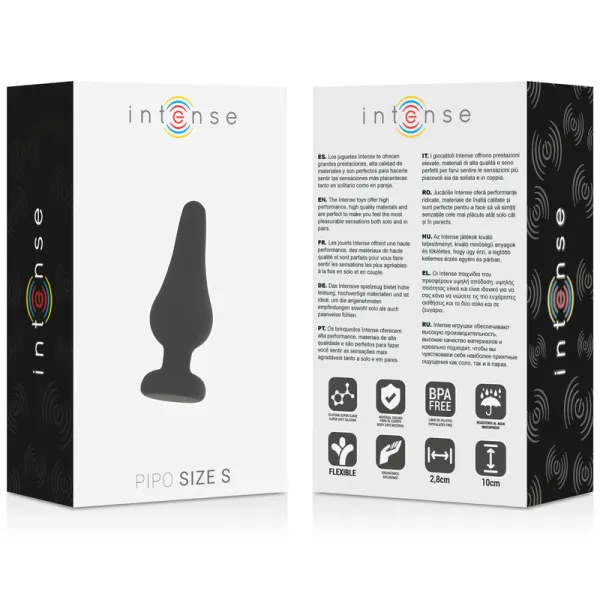 Analplug Pipo S Schwarzes Silikon 9,8 cm von Intense Anal Toys | Fesselliebe.de