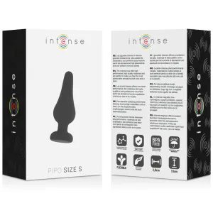 Analplug Pipo S Schwarzes Silikon 9,8 cm von Intense Anal Toys