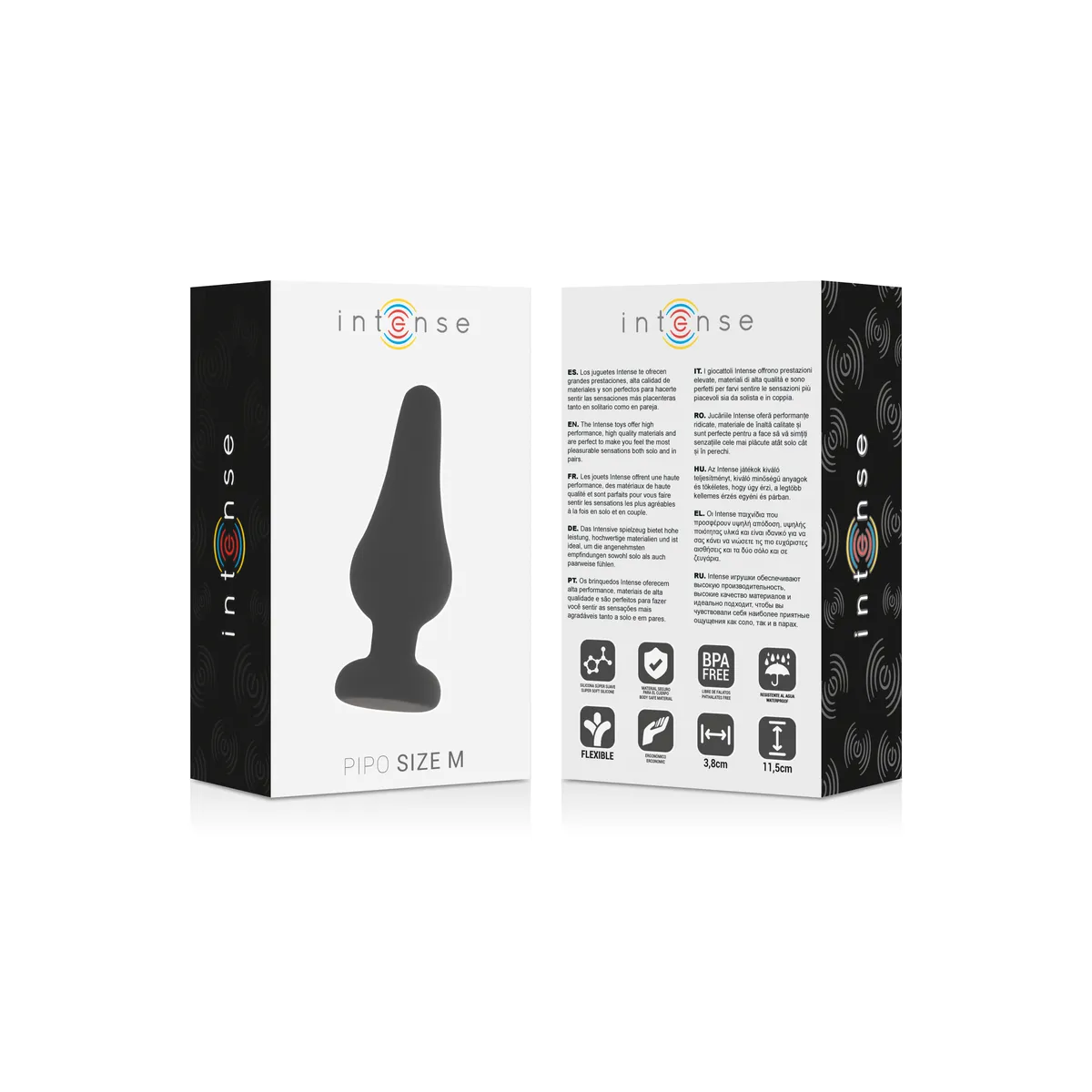 Analplug Pipo M Schwarzes Silikon 11 cm von Intense Anal Toys | Fesselliebe.de