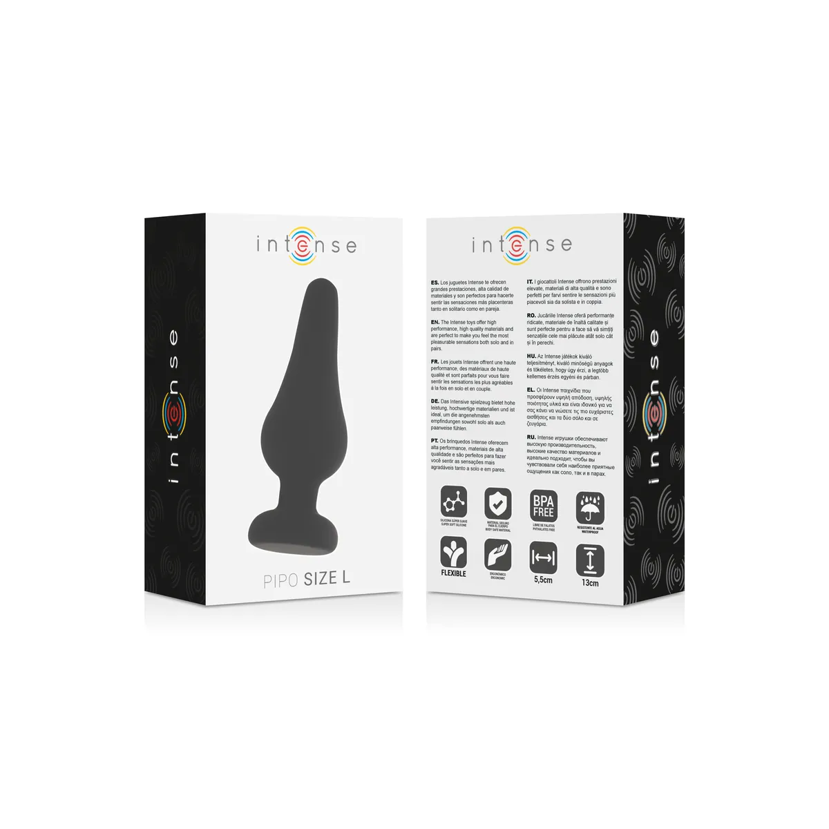 Analplug Pipo L Schwarzes Silikon 13 cm von Intense Anal Toys | Fesselliebe.de
