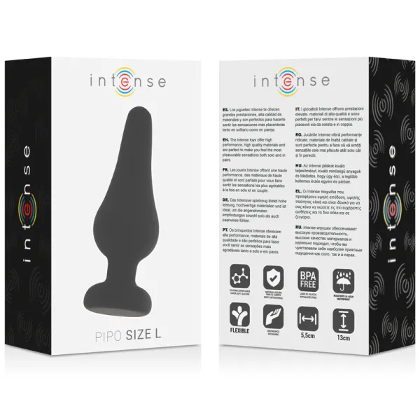 Analplug Pipo L Schwarzes Silikon 13 cm von Intense Anal Toys | Fesselliebe.de