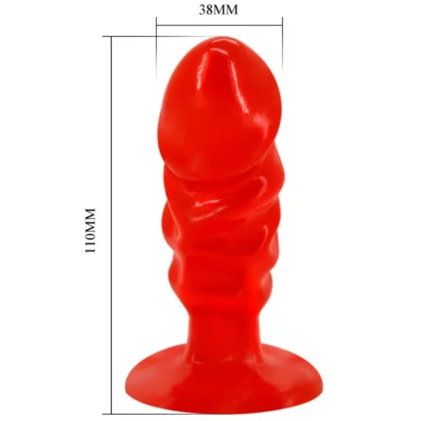 Unisex Analplug mit Rotem Saugnapf von Baile Anal | Fesselliebe.de