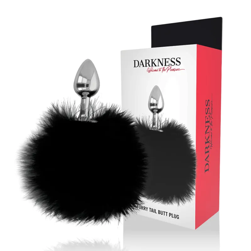 Extra Anal Buttplug mit Schwanz Schwarz 7 cm von Darkness Anal | Fesselliebe.de