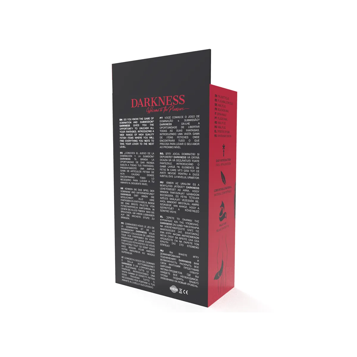 Silberner Analplug 8 cm mit Schwarzem Schwanz von Darkness Anal | Fesselliebe.de