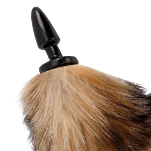 Natürlicher Schwanz mit Silikon-Analsplug 10 cm von Darkness Anal