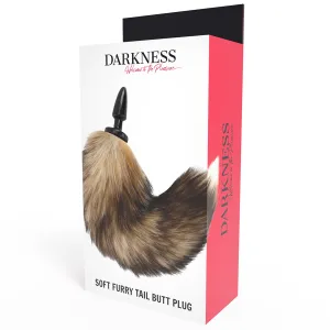 Natürlicher Schwanz mit Silikon-Analsplug 10 cm von Darkness Anal