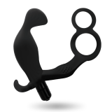 Analplug mit Doppeltem Penisring und Hoden Schwarz von Addicted Toys | Fesselliebe.de