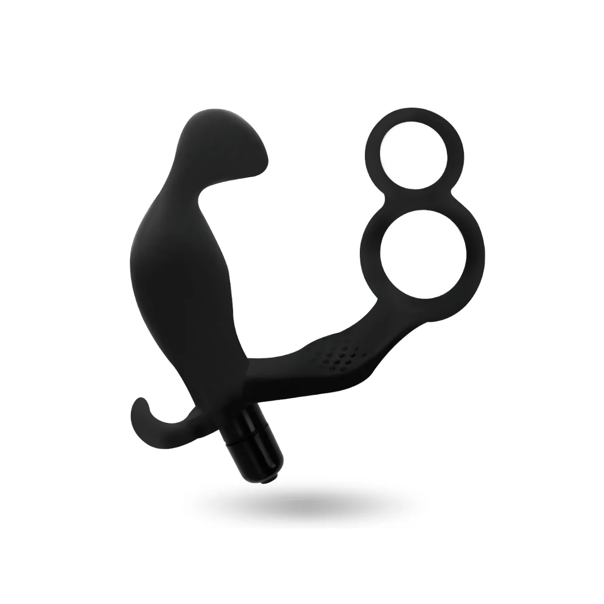 Analplug mit Doppeltem Penisring und Hoden Schwarz von Addicted Toys | Fesselliebe.de