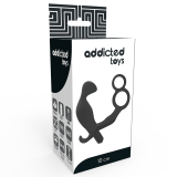 Analplug mit Doppeltem Penisring und Hoden Schwarz von Addicted Toys | Fesselliebe.de