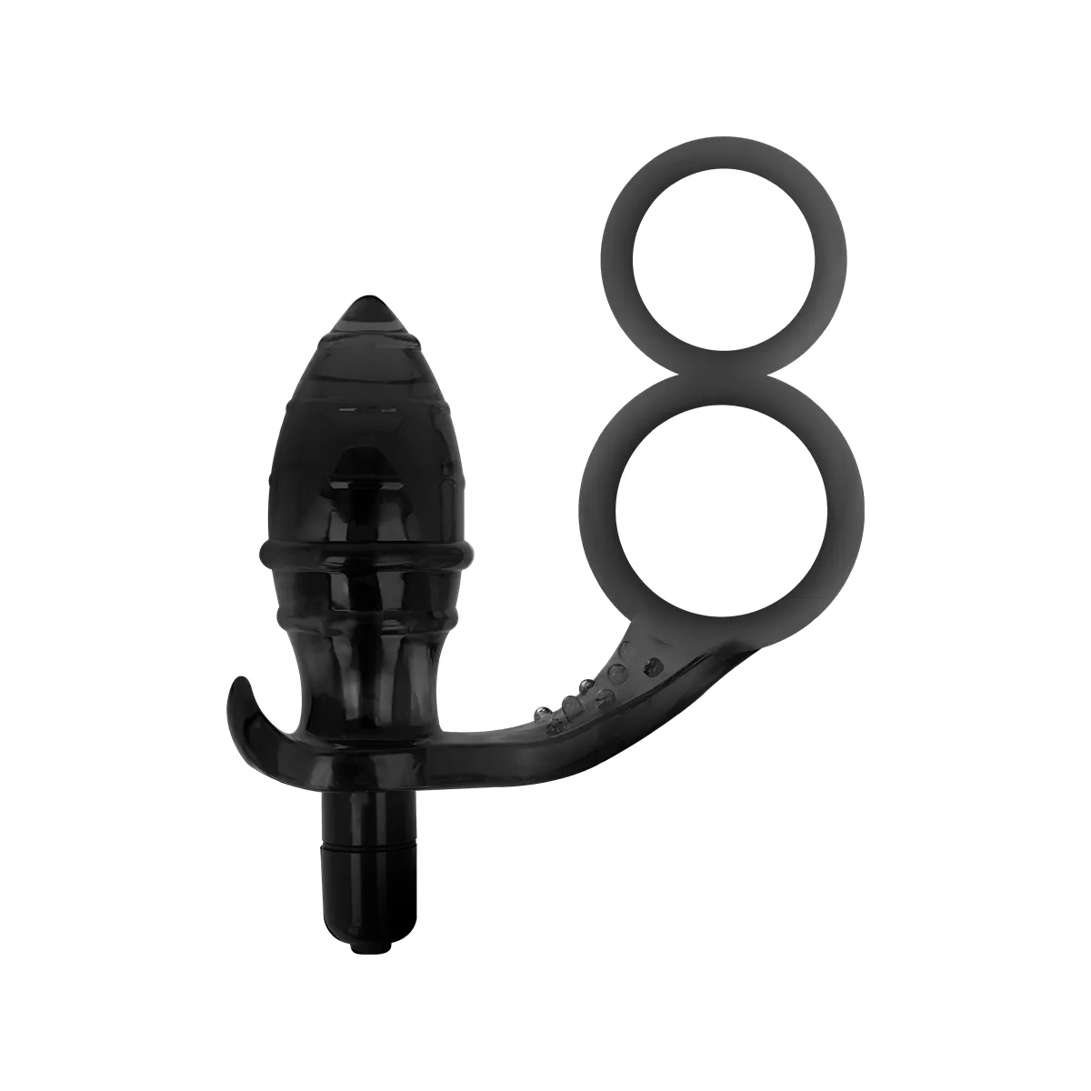 Analplug mit Doppeltem Schwarzen Ring von Addicted Toys | Fesselliebe.de