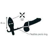 Analplug mit Doppeltem Schwarzen Ring von Addicted Toys | Fesselliebe.de