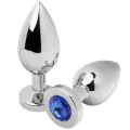 Analstecker Diamant Blau Mittel 7,62 cm von Metal Hard