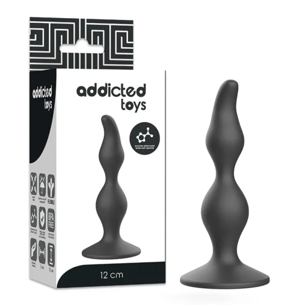 Anal Sexueller Stecker 12 cm Schwarz von Addicted Toys | Fesselliebe.de