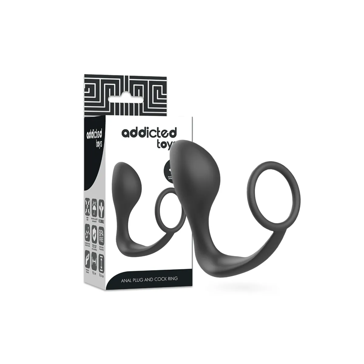 Analplug mit Schwarzem Silikonring von Addicted Toys | Fesselliebe.de