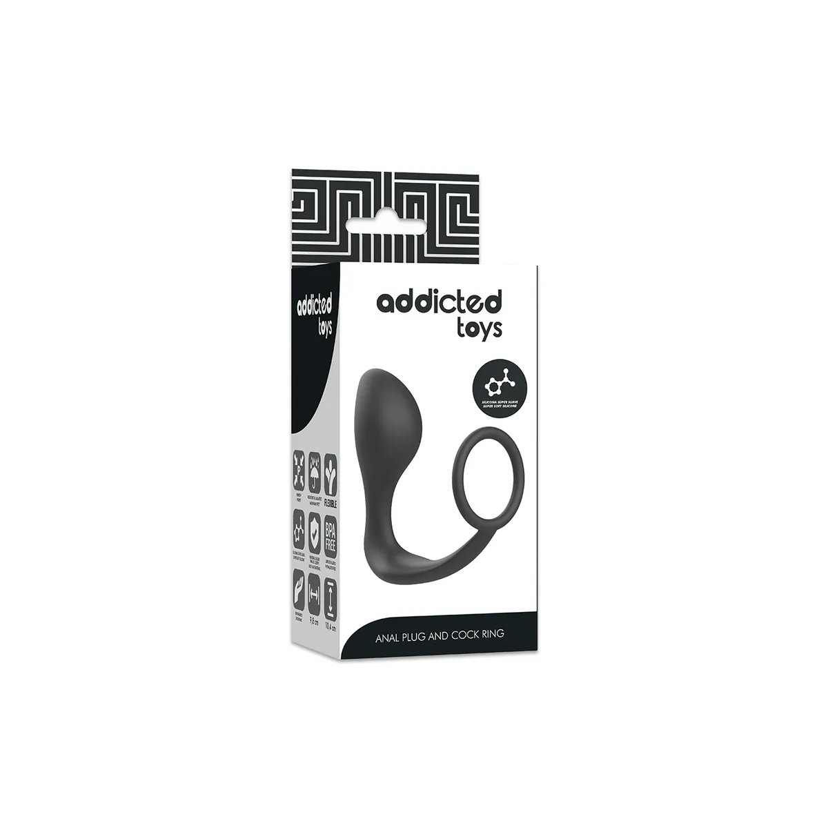 Analplug mit Schwarzem Silikonring von Addicted Toys | Fesselliebe.de