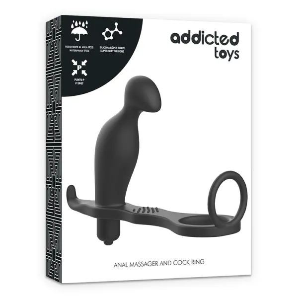 Analplug mit Schwarzem Silikonring 12 cm von Addicted Toys | Fesselliebe.de