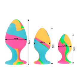 Mehrfarbige Silikon-Stecker-Set von Intense Anal Toys | Fesselliebe.de