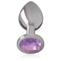 Analplug aus Aluminiummetall mit Violettem Kristall, Grösse S von Intense Anal Toys