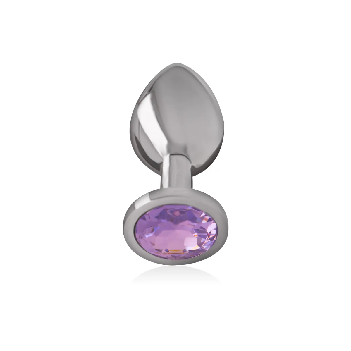 Analplug aus Aluminiummetall mit Violettem Kristall, Grösse M von Intense Anal Toys | Fesselliebe.de