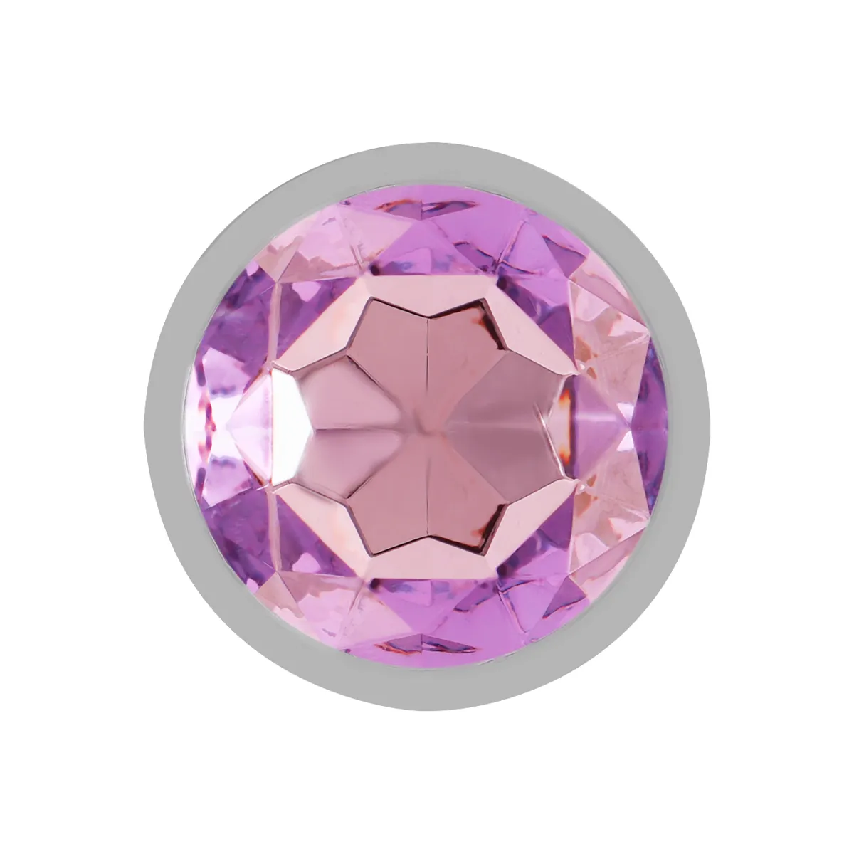 Analplug aus Aluminiummetall mit Violettem Kristall, Grösse M von Intense Anal Toys | Fesselliebe.de