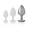 Analplug aus Aluminiummetall mit Violettem Kristall, Grösse L von Intense Anal Toys