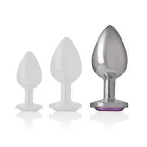 Analplug aus Aluminiummetall mit Violettem Kristall, Grösse L von Intense Anal Toys