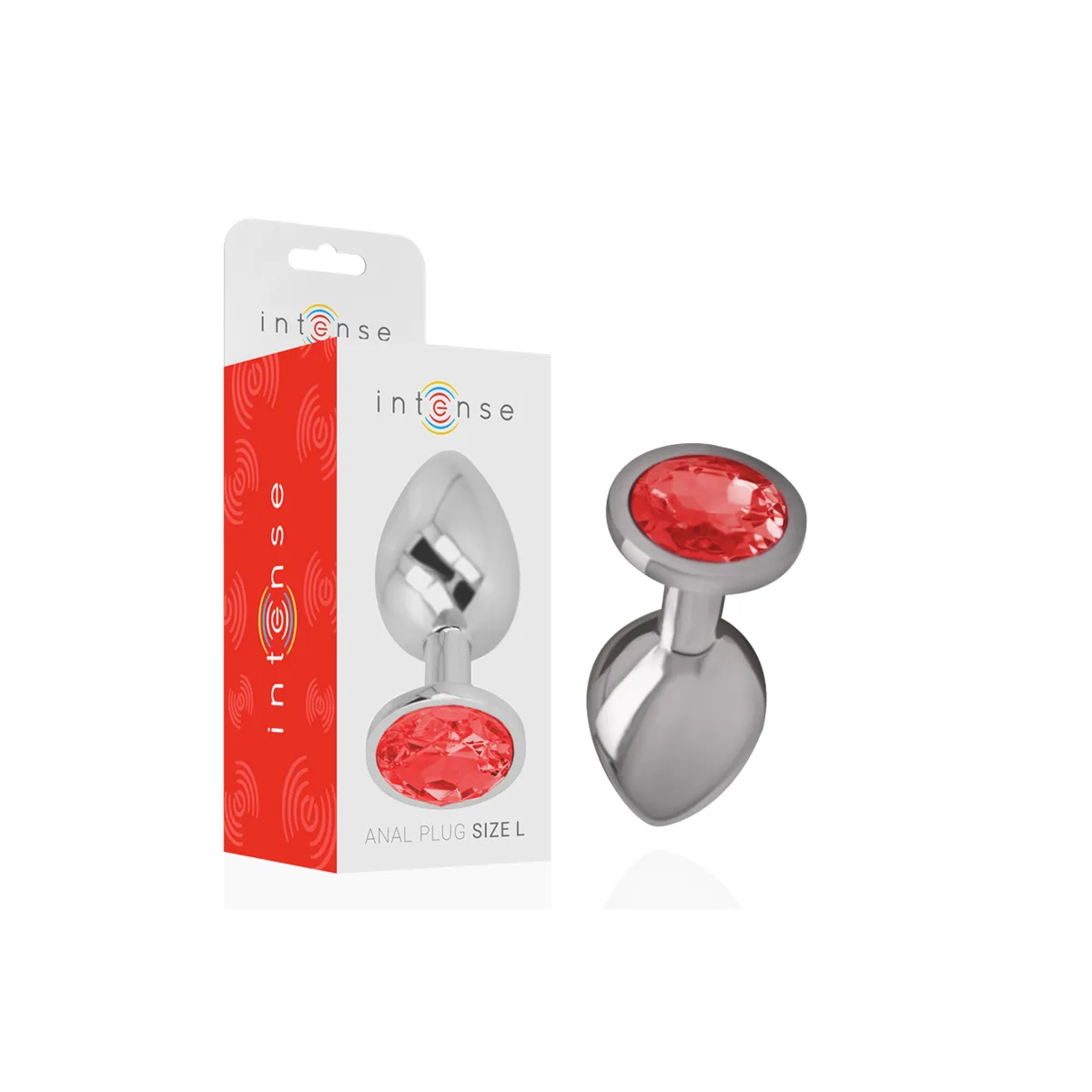 Analplug aus Aluminiummetall mit Rotem Kristall, Grösse L von Intense Anal Toys | Fesselliebe.de