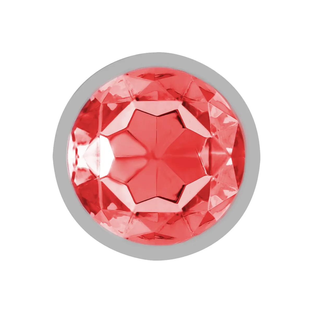 Analplug aus Aluminiummetall mit Rotem Kristall, Grösse L von Intense Anal Toys | Fesselliebe.de