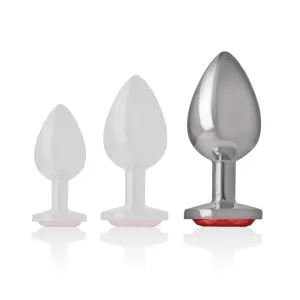 Analplug aus Aluminiummetall mit Rotem Kristall, Grösse L von Intense Anal Toys