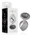 Analplug aus Aluminiummetall mit Schwarzem Kristall, Grösse S von Intense Anal Toys