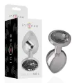 Analplug aus Aluminiummetall mit Schwarzem Glas, Grösse L von Intense Anal Toys