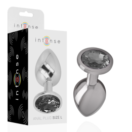 Analplug aus Aluminiummetall mit Schwarzem Glas, Grösse L von Intense Anal Toys | Fesselliebe.de
